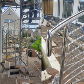 Stairs and balcony polished