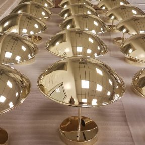 Desk lamps polished at our base in Blandford, Dorset, UK